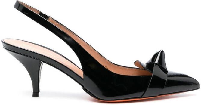 Santoni Slingback pumps met geknoopt detail Zwart