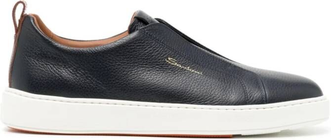 Santoni Leren sneakers Blauw