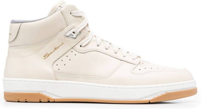 Santoni Sneak-Air high-top sneakers Beige