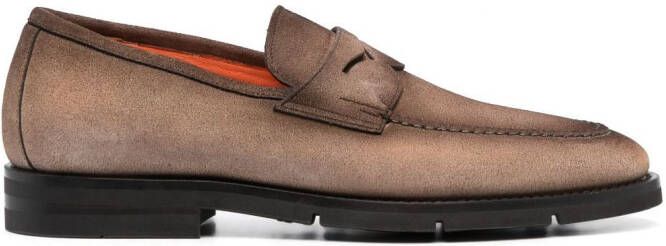 Santoni Suède loafers Bruin