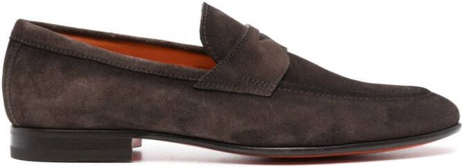 Santoni Suède loafers Bruin