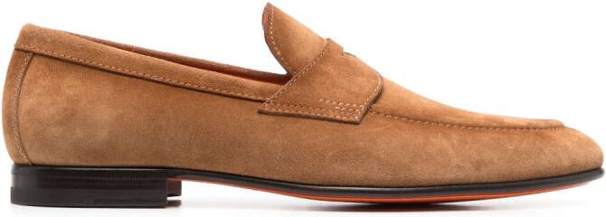 Santoni Suède loafers Bruin