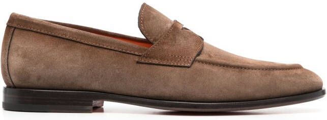 Santoni Suède loafers Bruin