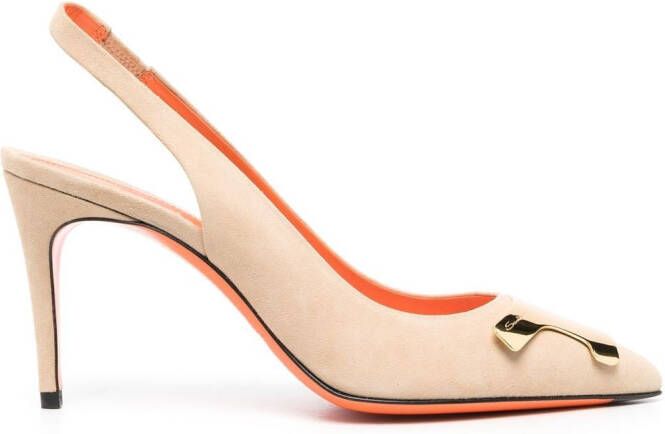 Santoni Suède pumps Beige