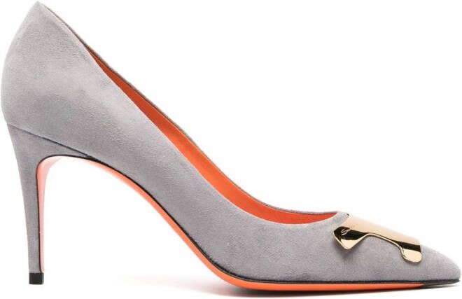 Santoni Suède pumps Grijs