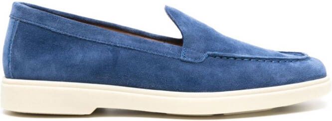 Santoni Yaltamoc suède loafers Blauw