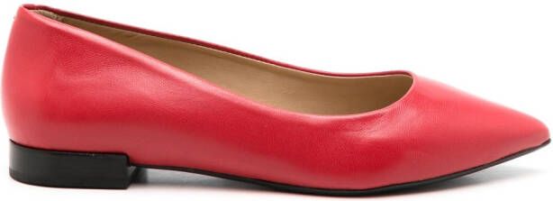 Sarah Chofakian Ballerina's met puntige neus Rood