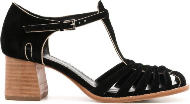 Sarah Chofakian Boheme 40 mm gekooide pumps Zwart