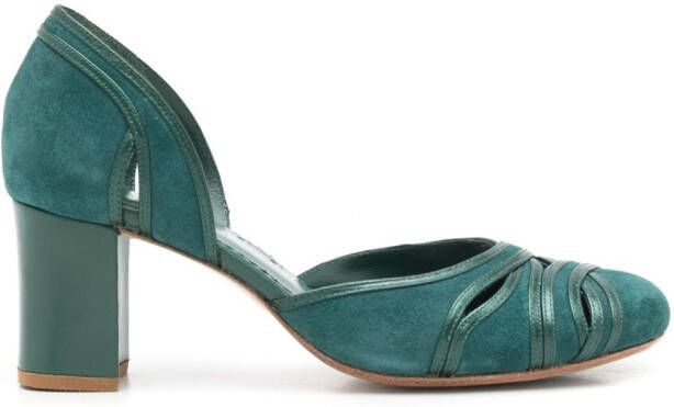 Sarah Chofakian Brive leren pumps Groen