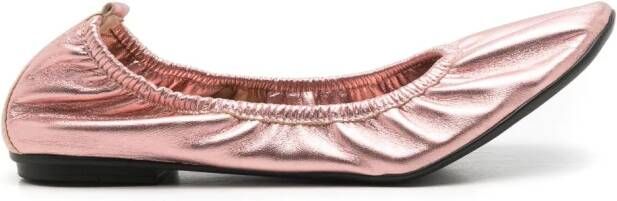 Sarah Chofakian Julia metallic ballerina's Roze