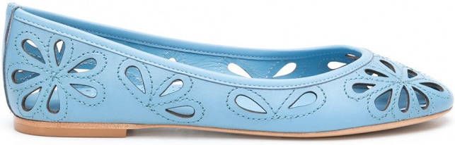 Sarah Chofakian leren ballerinas Blauw