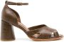 Sarah Chofakian Lucie leren sandalen Bruin - Thumbnail 1