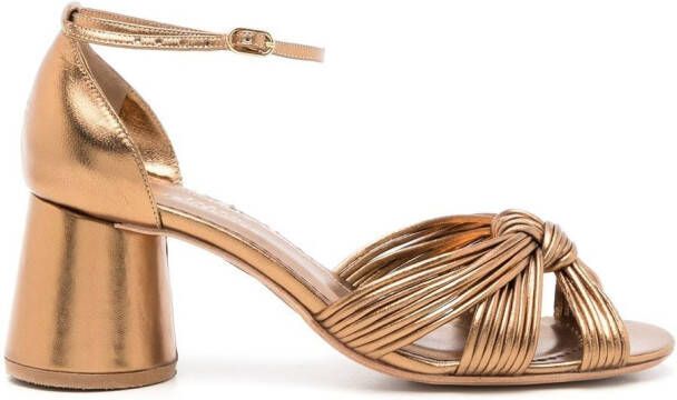 Sarah Chofakian Ocean pumps met geknoopt detail Goud