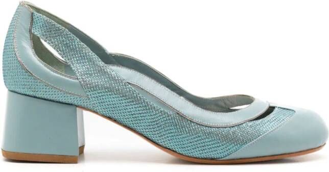 Sarah Chofakian Scarpin Richter leren pumps Blauw