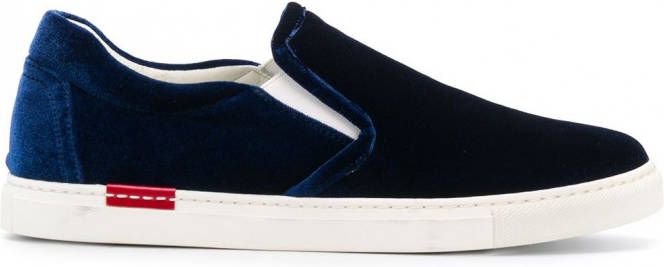 Scarosso Asia fluwelen sneakers Blauw