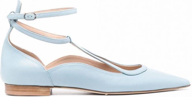 Scarosso Gae ballerina's met puntige neus Blauw