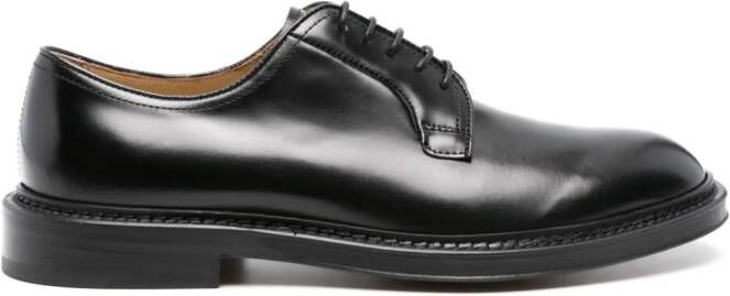 Scarosso Harry leren derby schoenen Zwart