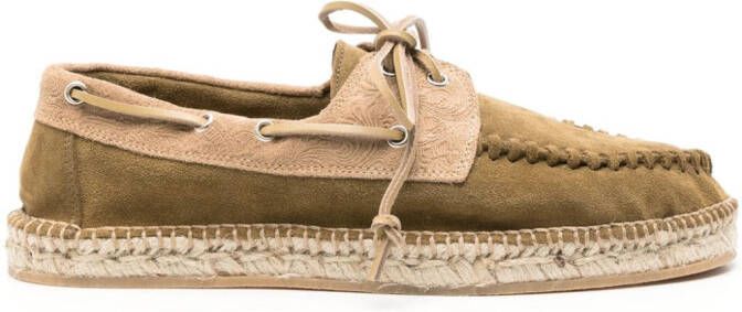 Scarosso Kai suède espadrilles Groen