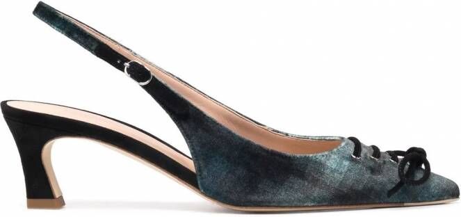 Scarosso Livv fluwelen pumps Blauw