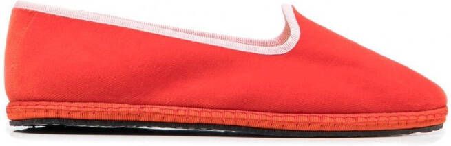 Scarosso Valentina fluwelen slippers Rood