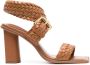 Schutz Leren sandalen 95 mm Bruin - Thumbnail 1