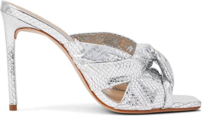 Schutz Mindy muiltjes met metallic-effect Zilver