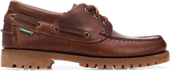 Sebago Acadia loafers met veters Bruin