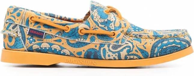 Sebago Bootschoenen met paisley-print Geel