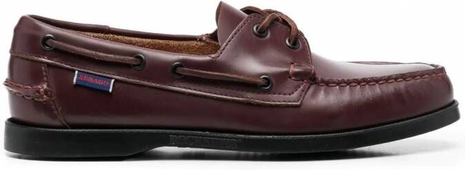 Sebago Leren bootschoenen Rood