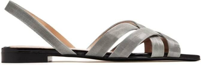 Sebastian Milano Geknoopte sandalen Zilver