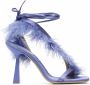 Sebastian Milano Marie A. sandalen met veren afwerking Paars - Thumbnail 1