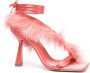 Sebastian Milano Marie A. sandalen met veren afwerking Roze - Thumbnail 1