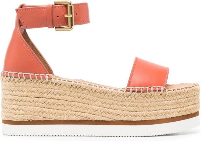 See by Chloé Espadrilles met plateauzool Roze