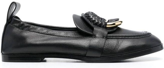 See by Chloé Hana loafers met ringdetail Zwart