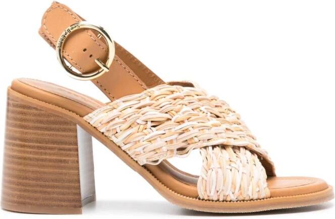 See by Chloé Jaicey 80mm sandalen met geweven bandjes Beige