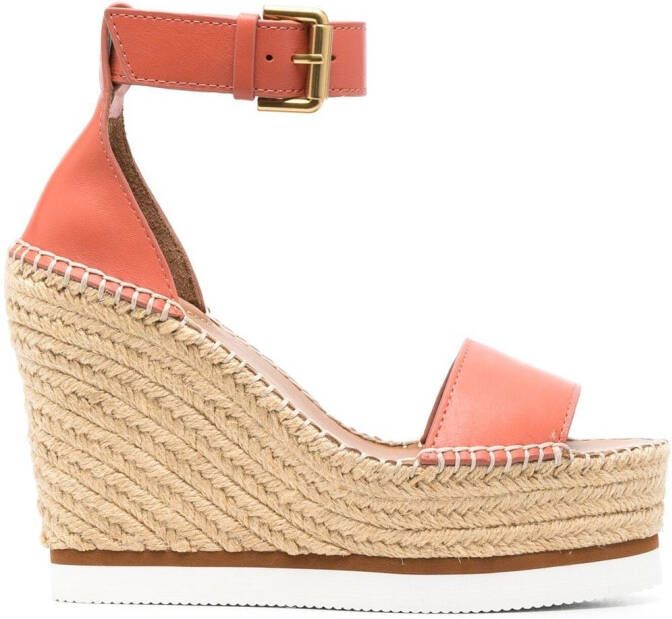 See by Chloé Espadrilles met open neus Roze