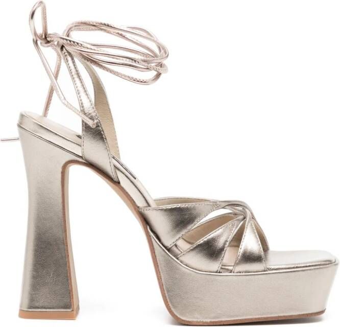 Senso Tahlia 135mm metallic leren sandalen Goud