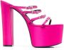 Sergio Rossi Evangelie sandalen met plateauzool Roze - Thumbnail 1