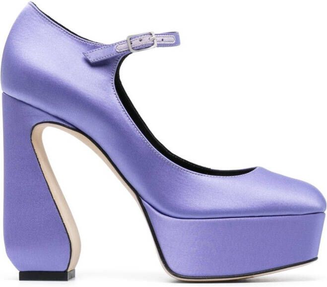 Sergio Rossi Pumps met plateauzool Paars