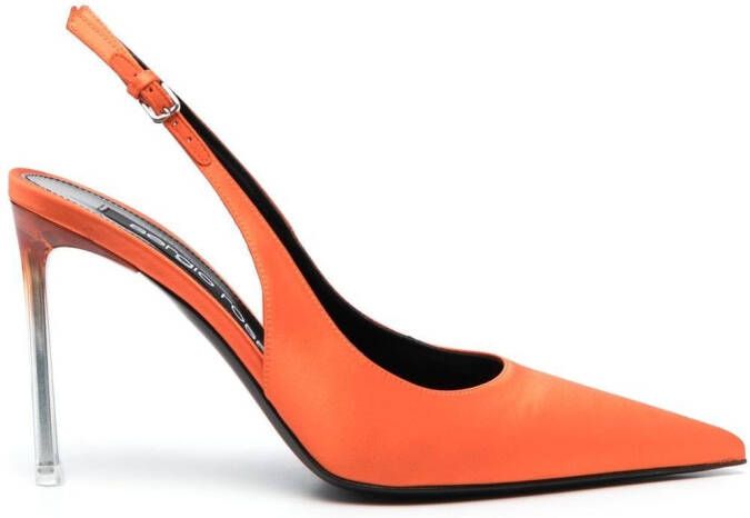 Sergio Rossi Slingback pumps met puntige neus Oranje