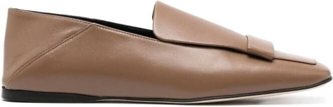 Sergio Rossi Loafers met vierkante neus Bruin