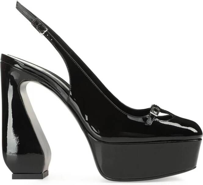 Sergio Rossi sr Rossi 85mm slingback pumps Zwart