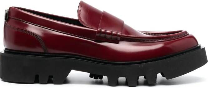 Sergio Rossi Sr Signature penny loafers Rood