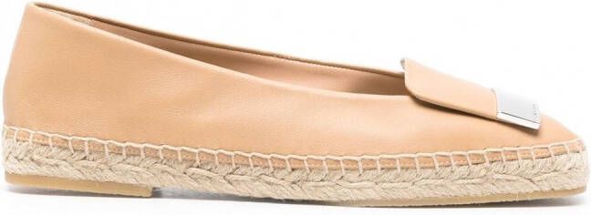 Sergio Rossi SR1 espadrilles met logoplakkaat Beige