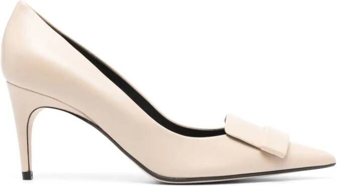 Sergio Rossi SR1 leren pumps Beige