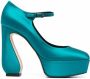 Si Rossi Mary Jane pumps met plateauzool Blauw - Thumbnail 1