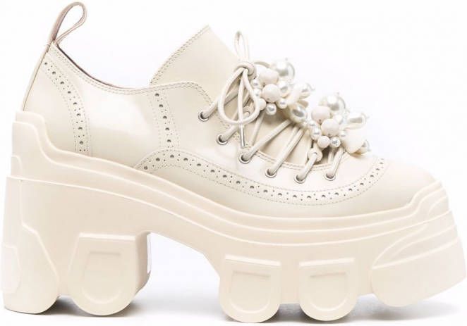 Simone Rocha Brogues met plateauzool Beige