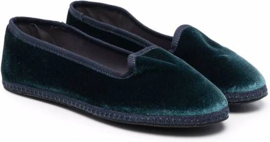 Siola Fluwelen loafers Groen