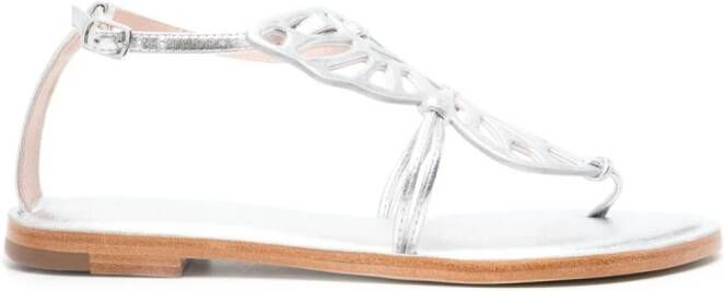 Sophia Webster Butterfly jelly sandalen Zilver