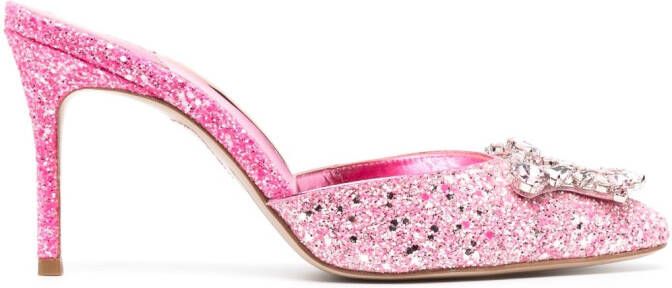 Sophia Webster Margaux muiltjes met glitter Roze